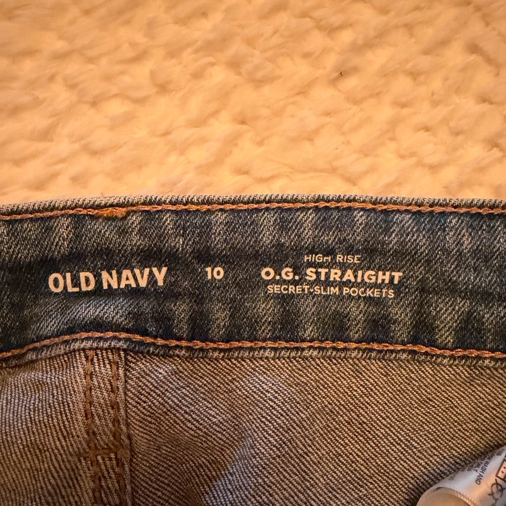Old Navy O.G. Straight Women’s Jeans - Classic Blue - Picture 4 of 5